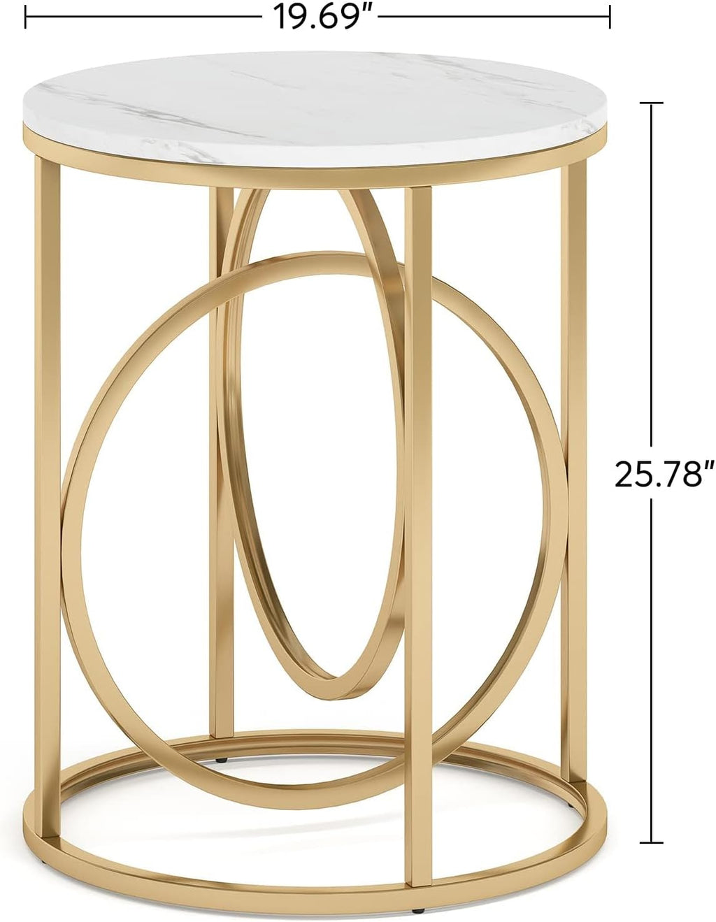 2‑Piece Gold Base End Tables