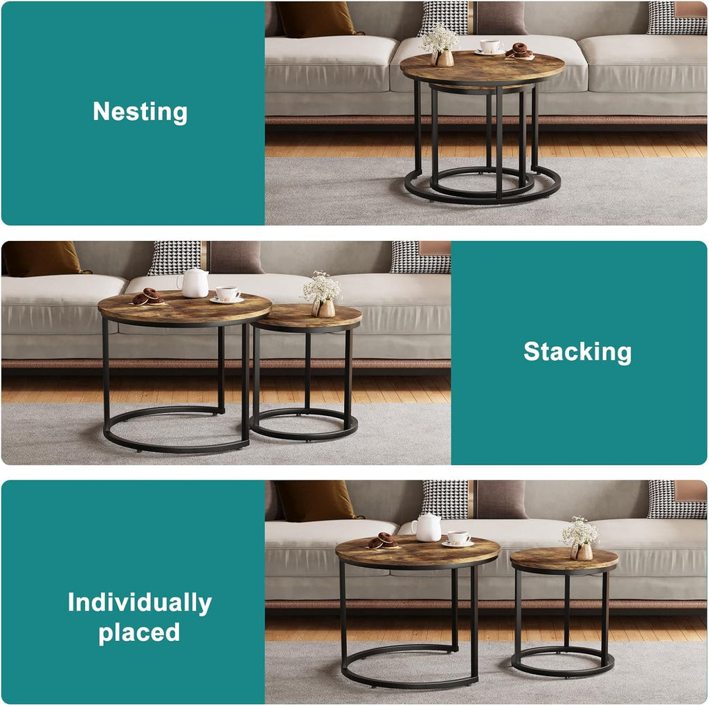 2‑Piece Rustic Nesting Tables
