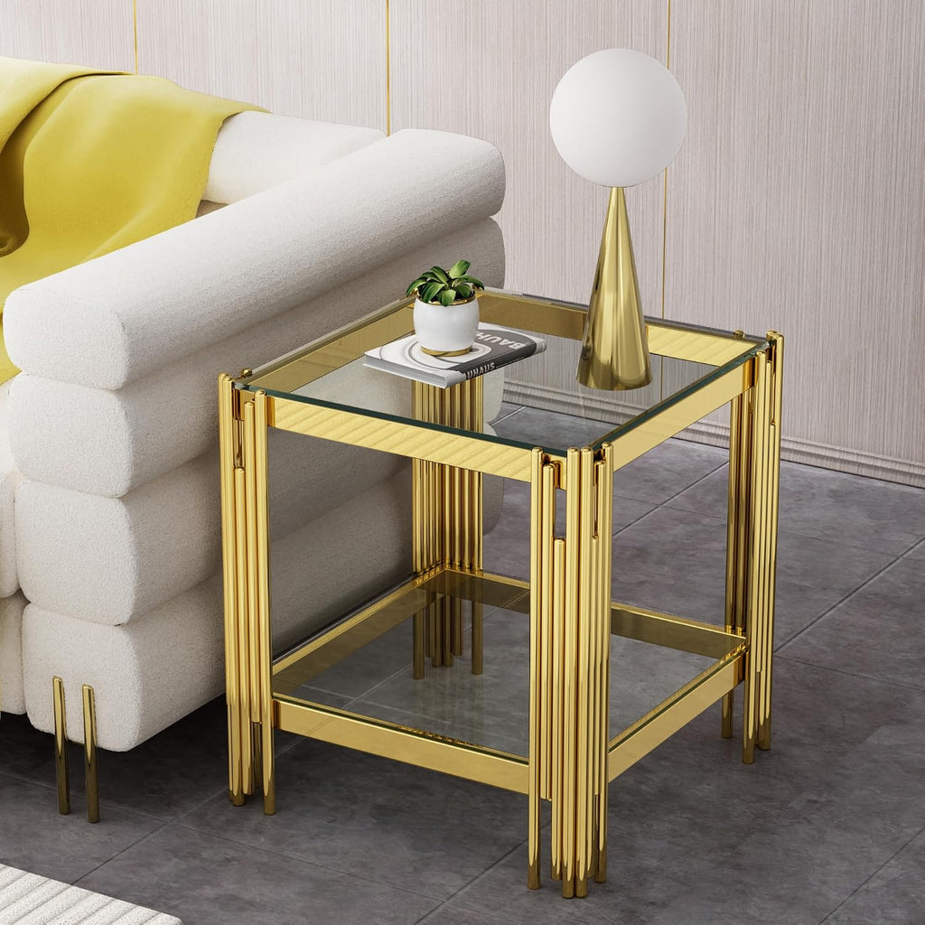 Glass Top 3‑Piece Coffee Table Set