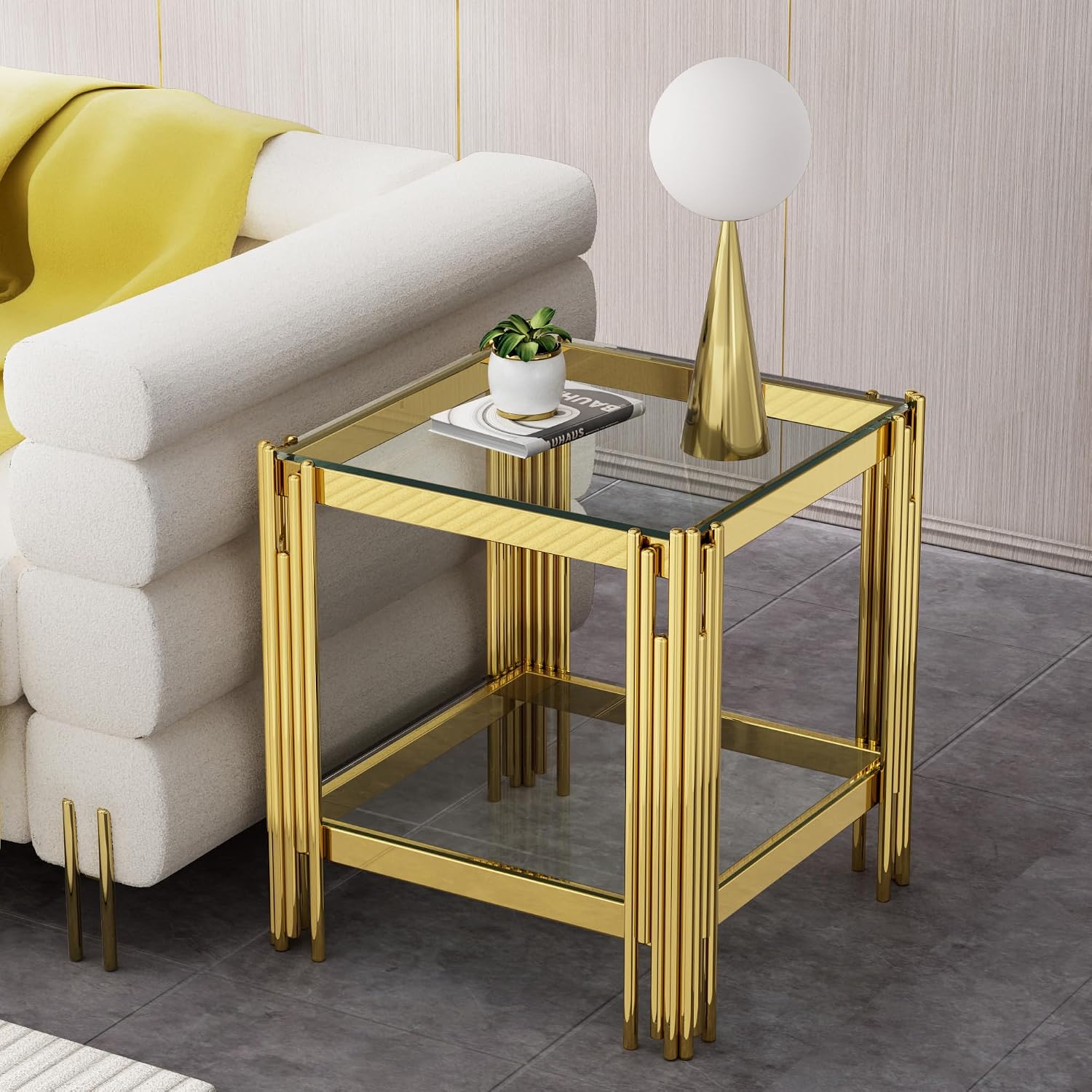 Glass Top 3‑Piece Coffee Table Set