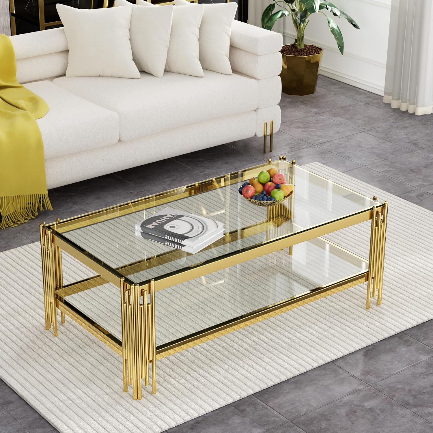 Glass Top 3‑Piece Coffee Table Set